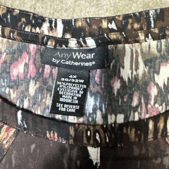 Anywear by Catherines Women's Sleeveless Tunic Top Size 4X Stretchy Mesh Career - Picture 4 of 7